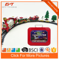 Electric christmas toys slot railway toy train set with sound &light